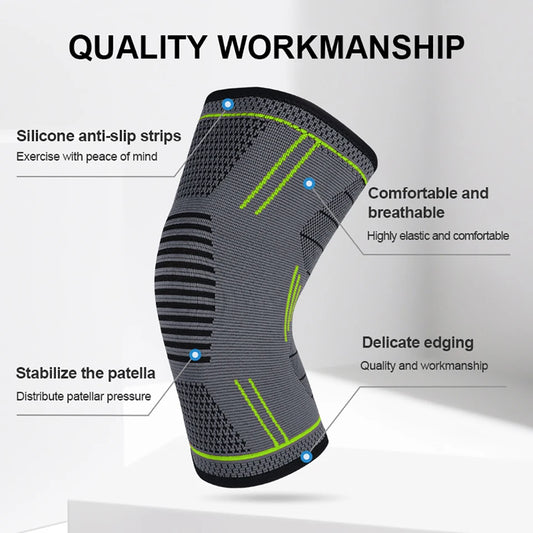 Joelheira Esportiva de Compressão Alta Elasticidade | Proteção, Absorção de Impacto e Suporte para Treinos e Esportes