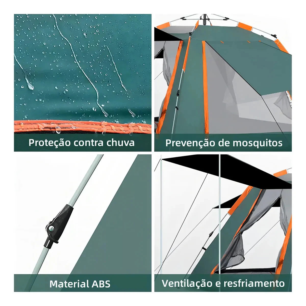 Barraca Camping Automática Joyfox UPF50+ para 5 a 8 Pessoas | Grande, Portátil e Ideal para Família
