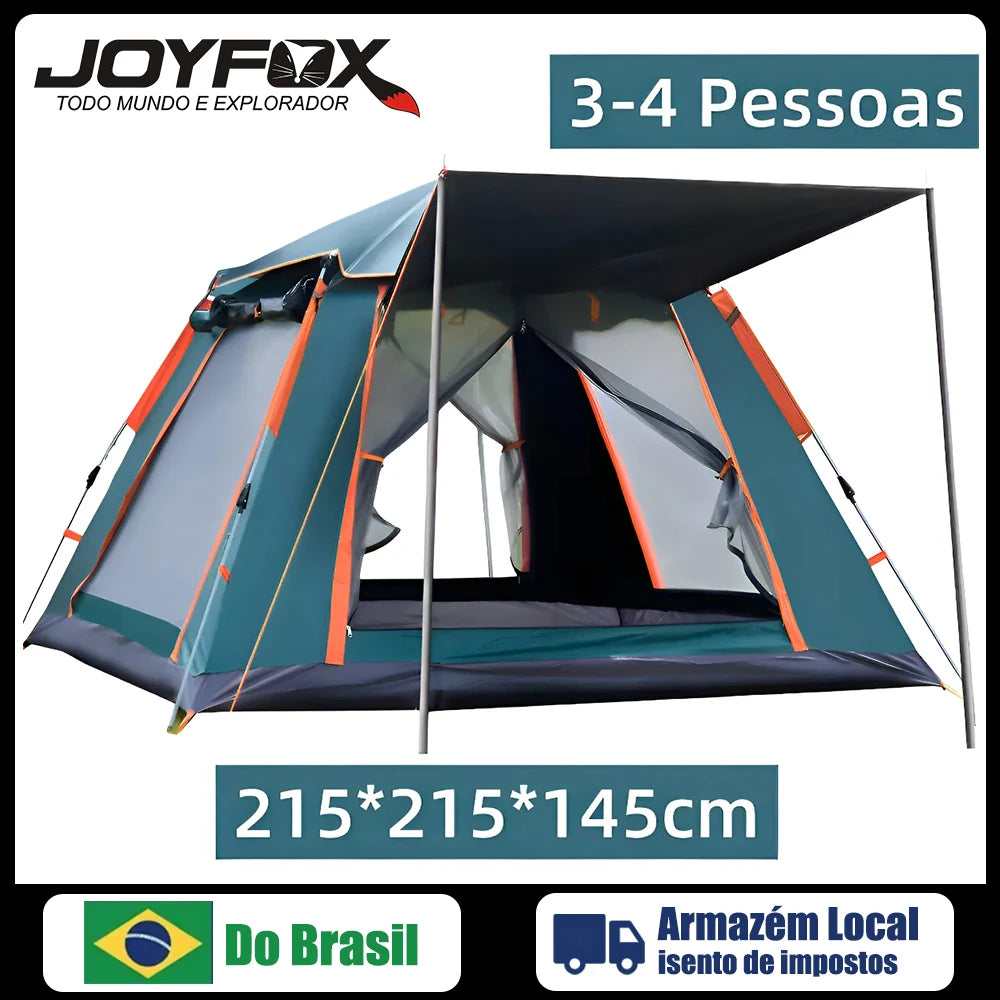 Barraca Camping Automática Joyfox UPF50+ para 5 a 8 Pessoas | Grande, Portátil e Ideal para Família