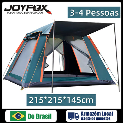 Barraca Camping Automática Joyfox UPF50+ para 5 a 8 Pessoas | Grande, Portátil e Ideal para Família