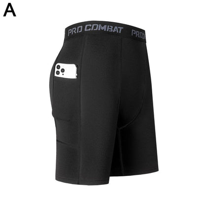 Short Masculino de Compressão com Bolso | Dry Fit, Respirável e Ideal para Corrida, Academia e Ciclismo