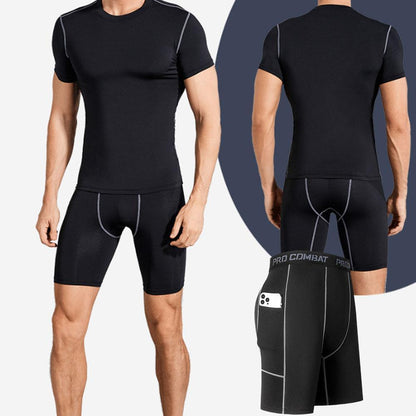 Short Masculino de Compressão com Bolso | Dry Fit, Respirável e Ideal para Corrida, Academia e Ciclismo