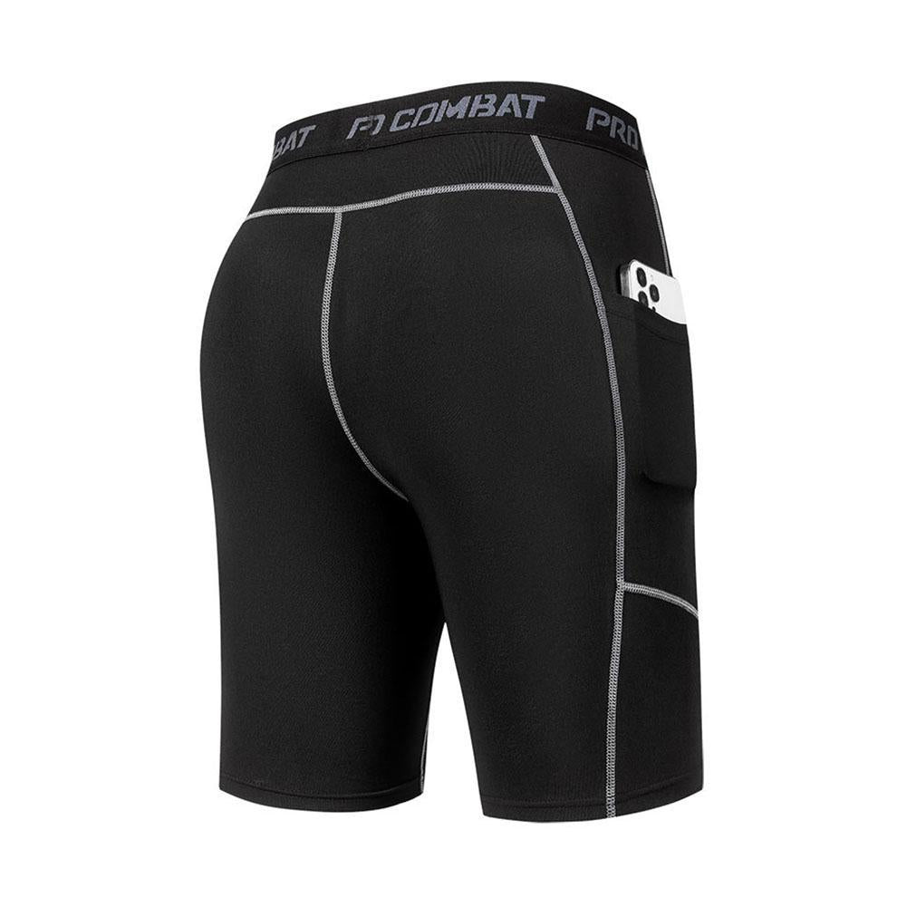 Short Masculino de Compressão com Bolso | Dry Fit, Respirável e Ideal para Corrida, Academia e Ciclismo