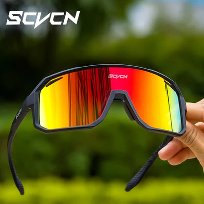 Óculos de Ciclismo SCVCN UV400 para Bike, Corrida e Esportes