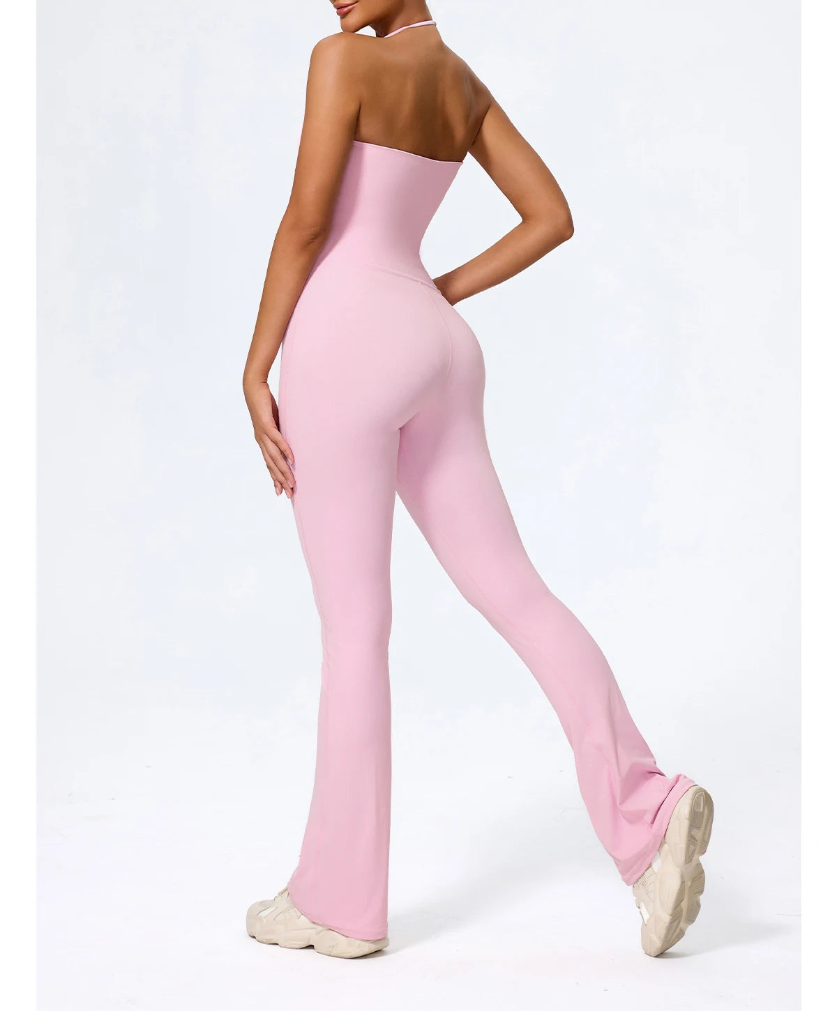 Macacão Fitness Feminino Flare Costas Abertas