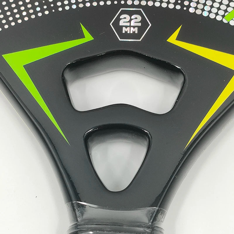 Raquete de Beach Tennis Camewin 3K Carbono Full | Superfície Áspera para Mais Efeito, Controle e Potência