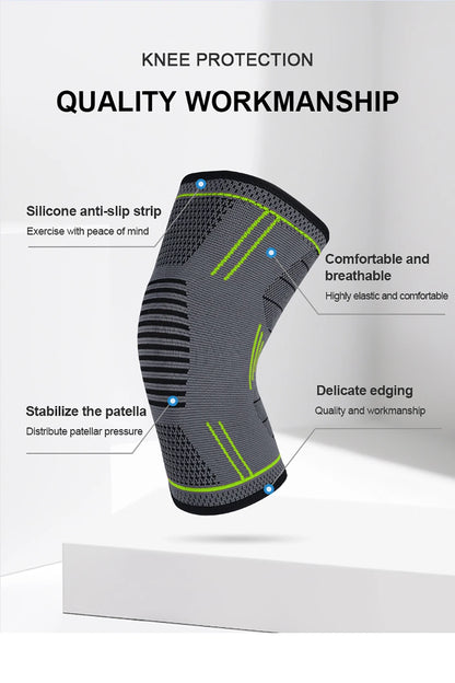 Joelheira Esportiva de Compressão Alta Elasticidade | Proteção, Absorção de Impacto e Suporte para Treinos e Esportes