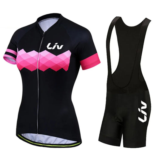 Conjunto Feminino de Ciclismo LIV  | Camisa e Bermuda MTB para Bike, Speed e Mountain Bike