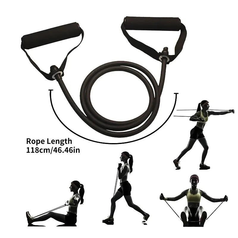 Kit Faixas Elásticas de Resistência com Pegadores | Treino Muscular, Academia em Casa e Exercícios Funcionais