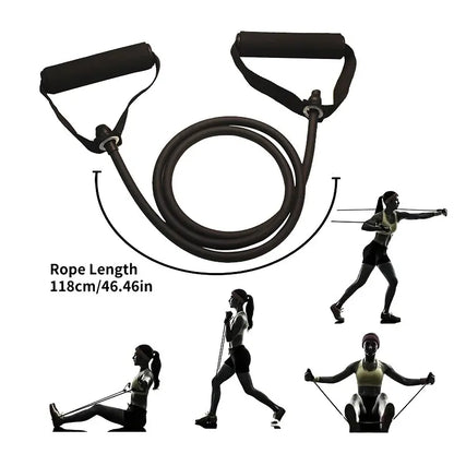 Kit Faixas Elásticas de Resistência com Pegadores | Treino Muscular, Academia em Casa e Exercícios Funcionais