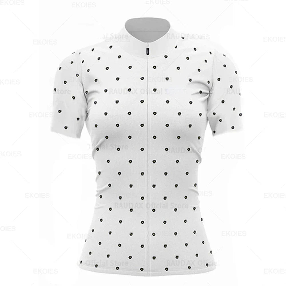 Conjunto Feminino de Ciclismo RAUDAX Verão – Camisa + Bretelle