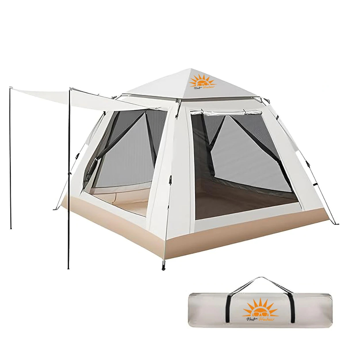 Barraca Automática Portátil para 4 Pessoas | Camping, Trilha e Proteção com Cobertura Impermeável
