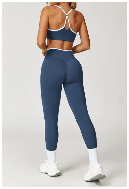 Conjunto Fitness Feminino 2 Peças Flare | Top e Calça Cintura Alta