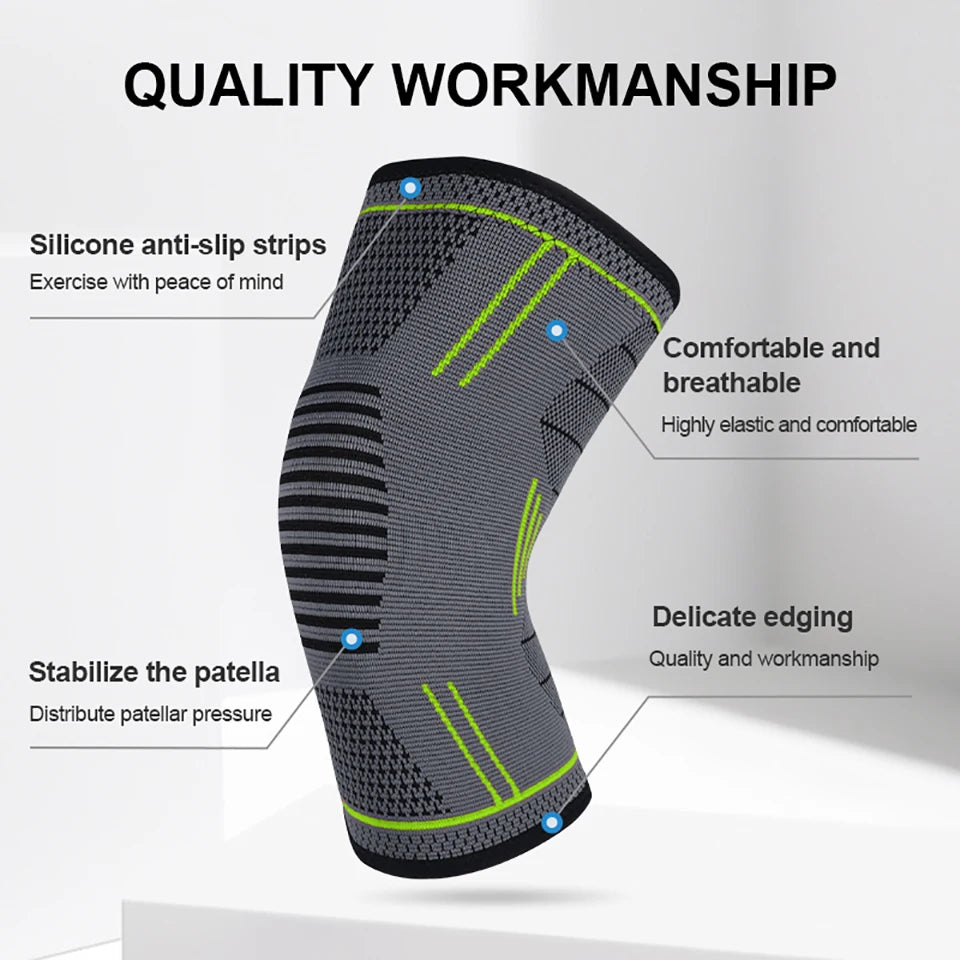 Joelheira Esportiva de Compressão Alta Elasticidade | Proteção, Absorção de Impacto e Suporte para Treinos e Esportes