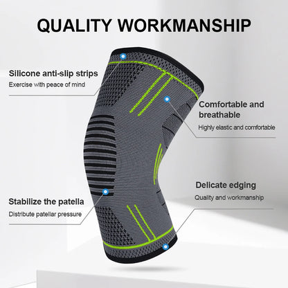 Joelheira Esportiva de Compressão Alta Elasticidade | Proteção, Absorção de Impacto e Suporte para Treinos e Esportes