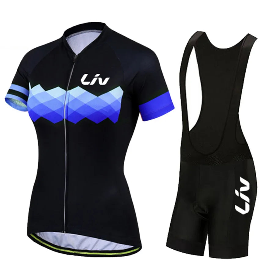 Conjunto Feminino de Ciclismo LIV  | Camisa e Bermuda MTB para Bike, Speed e Mountain Bike