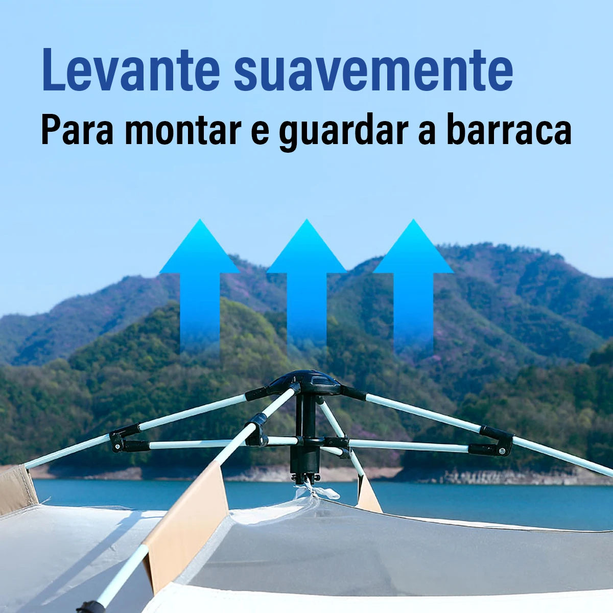 Barraca Automática Portátil para 4 Pessoas | Camping, Trilha e Proteção com Cobertura Impermeável