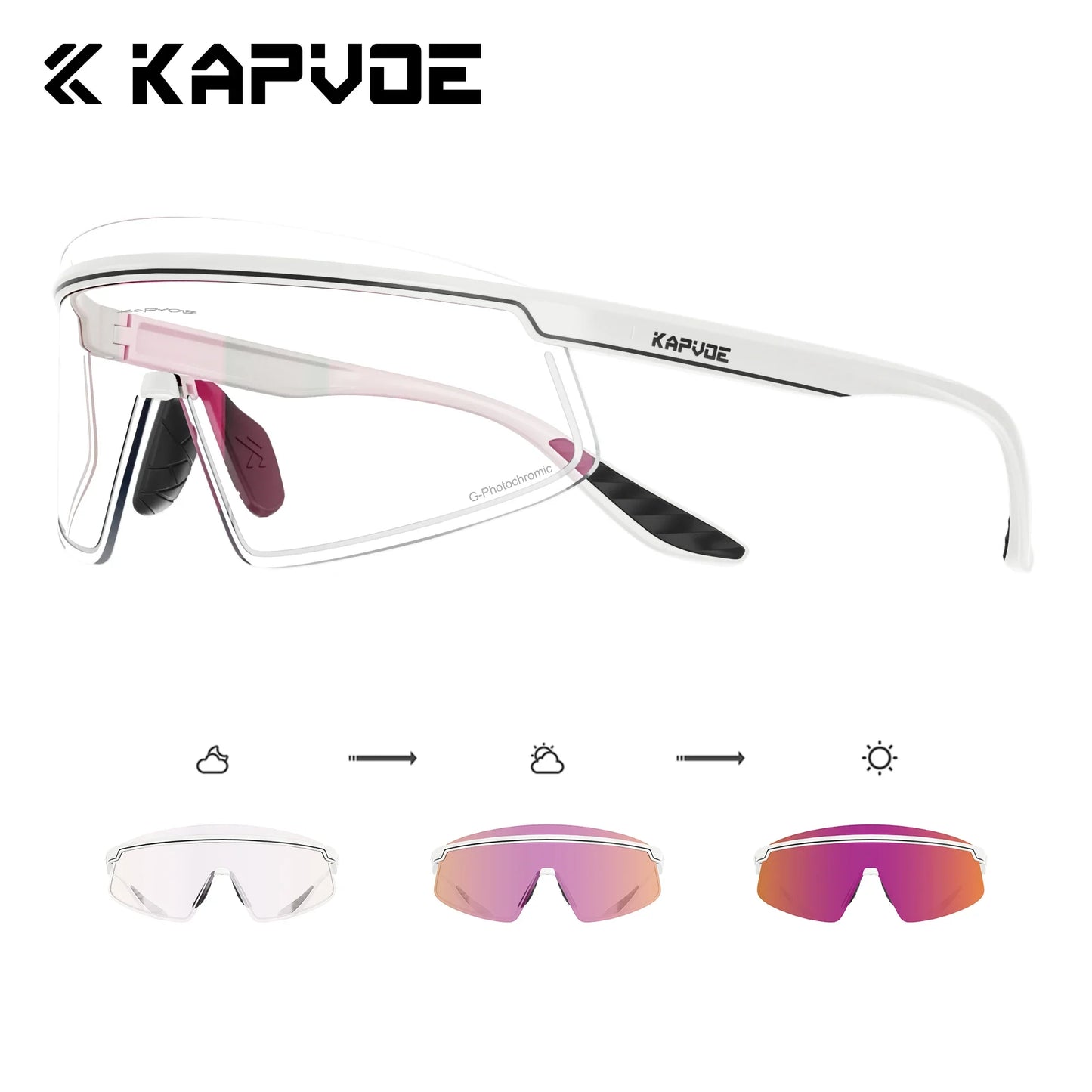 Óculos Esportivo KAPVOE UV400 para Corrida, Ciclismo e Esportes