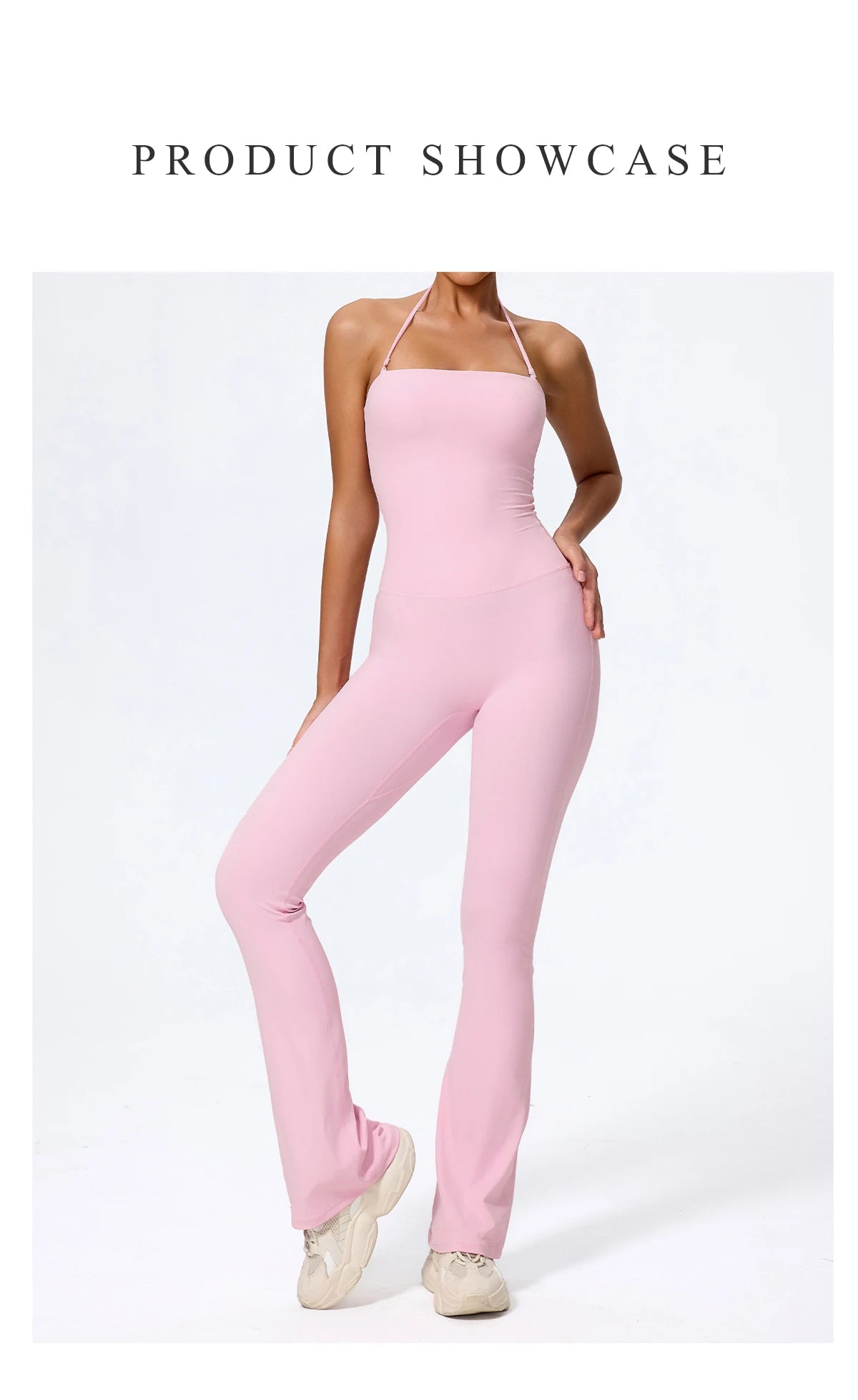Macacão Fitness Feminino Flare Costas Abertas