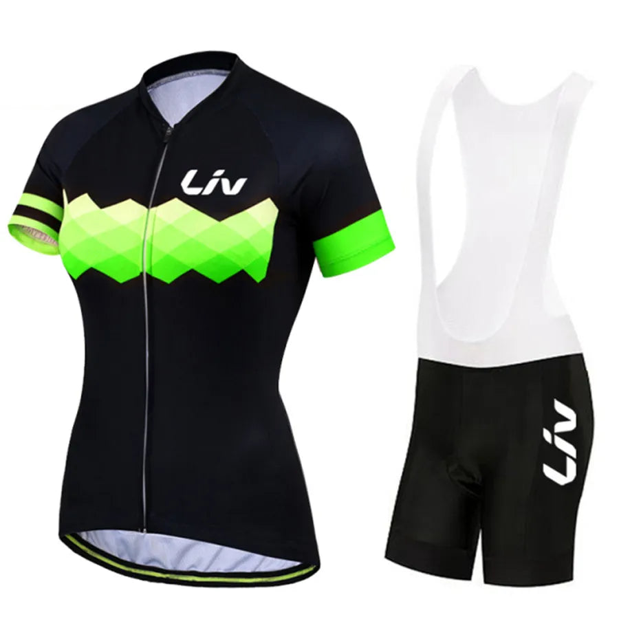 Conjunto Feminino de Ciclismo LIV  | Camisa e Bermuda MTB para Bike, Speed e Mountain Bike