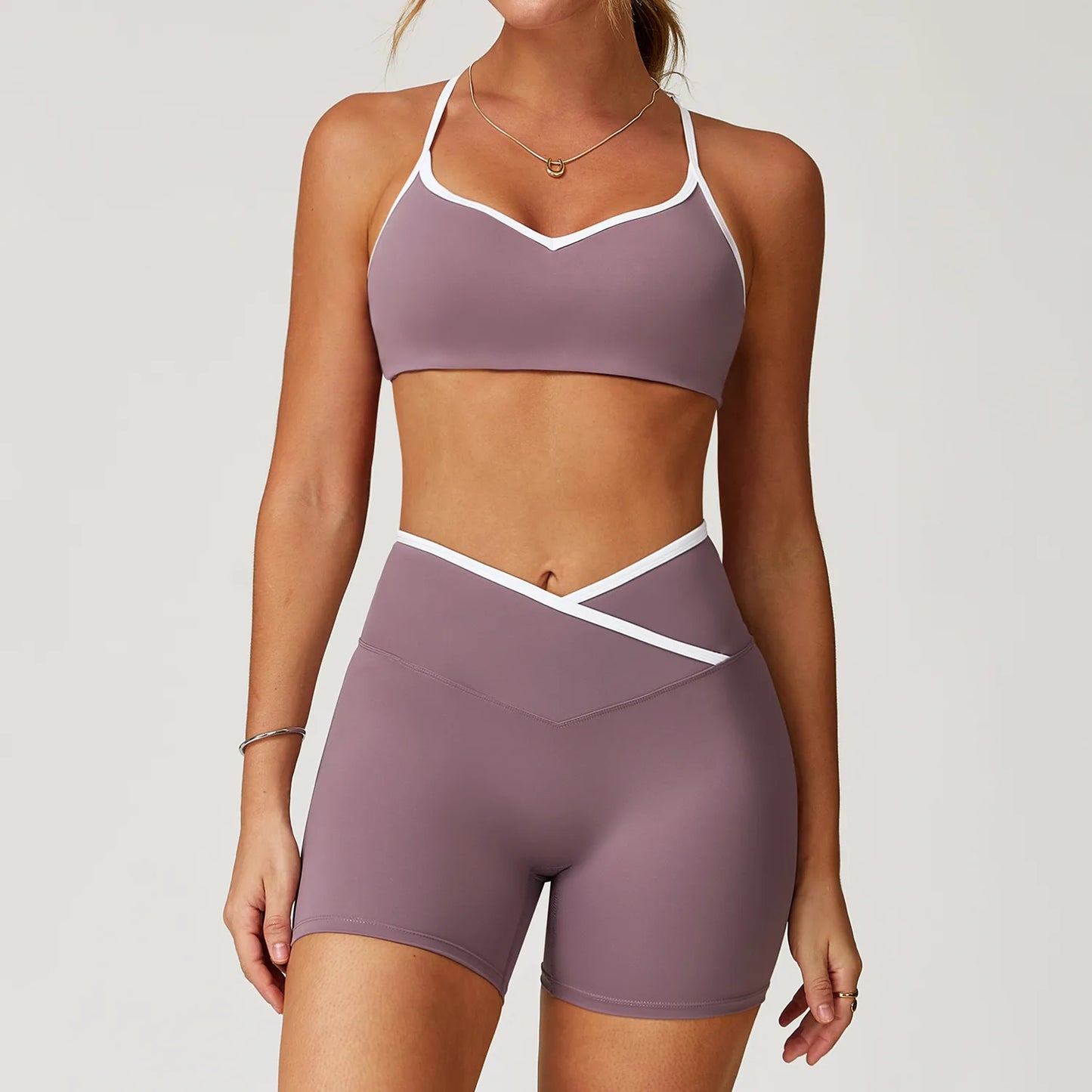 Conjunto Fitness Feminino 2 Peças Flare | Top e Calça Cintura Alta