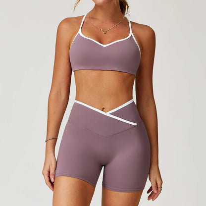 Conjunto Fitness Feminino 2 Peças Flare | Top e Calça Cintura Alta
