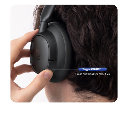 Fones sem fio com cancelamento de ruído híbrido adaptativo