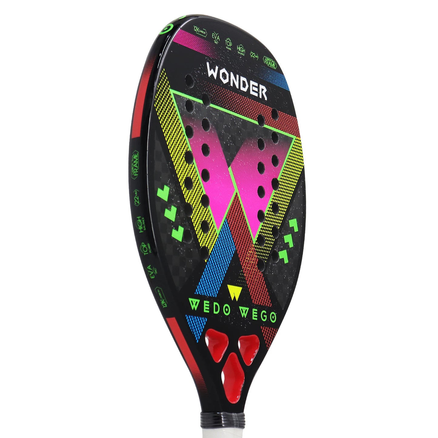 Raquete de Beach Tennis Carbono FC, 3K, 12K, 18K Máximo Controle