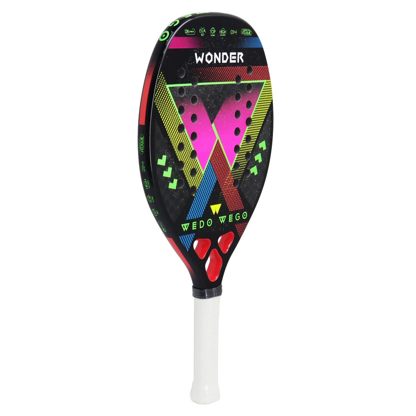 Raquete de Beach Tennis Carbono FC, 3K, 12K, 18K Máximo Controle