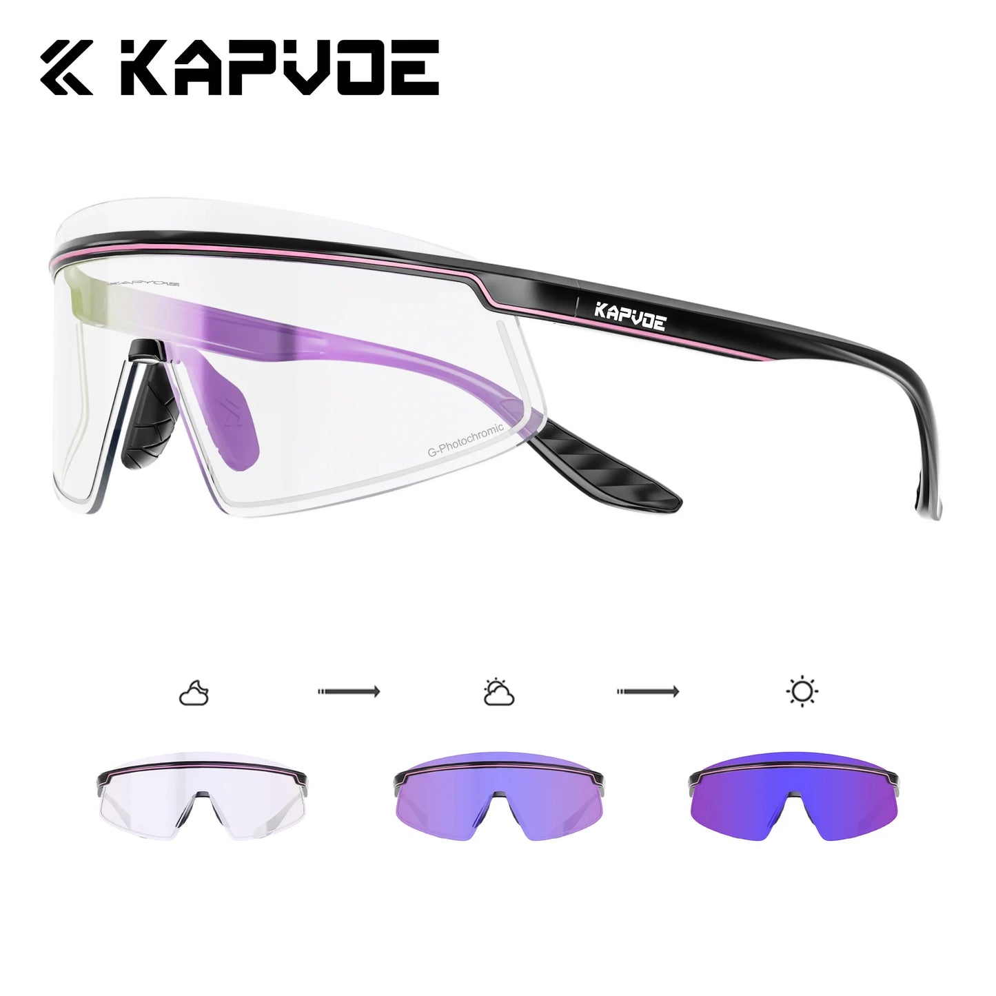 Óculos Esportivo KAPVOE UV400 para Corrida, Ciclismo e Esportes