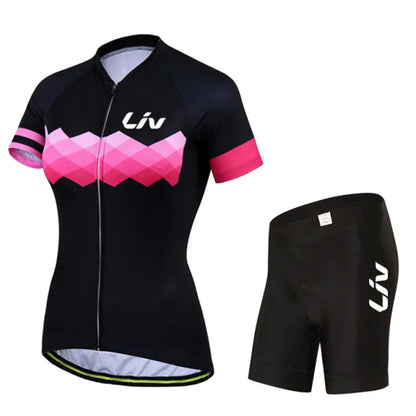 Conjunto Feminino de Ciclismo LIV  | Camisa e Bermuda MTB para Bike, Speed e Mountain Bike