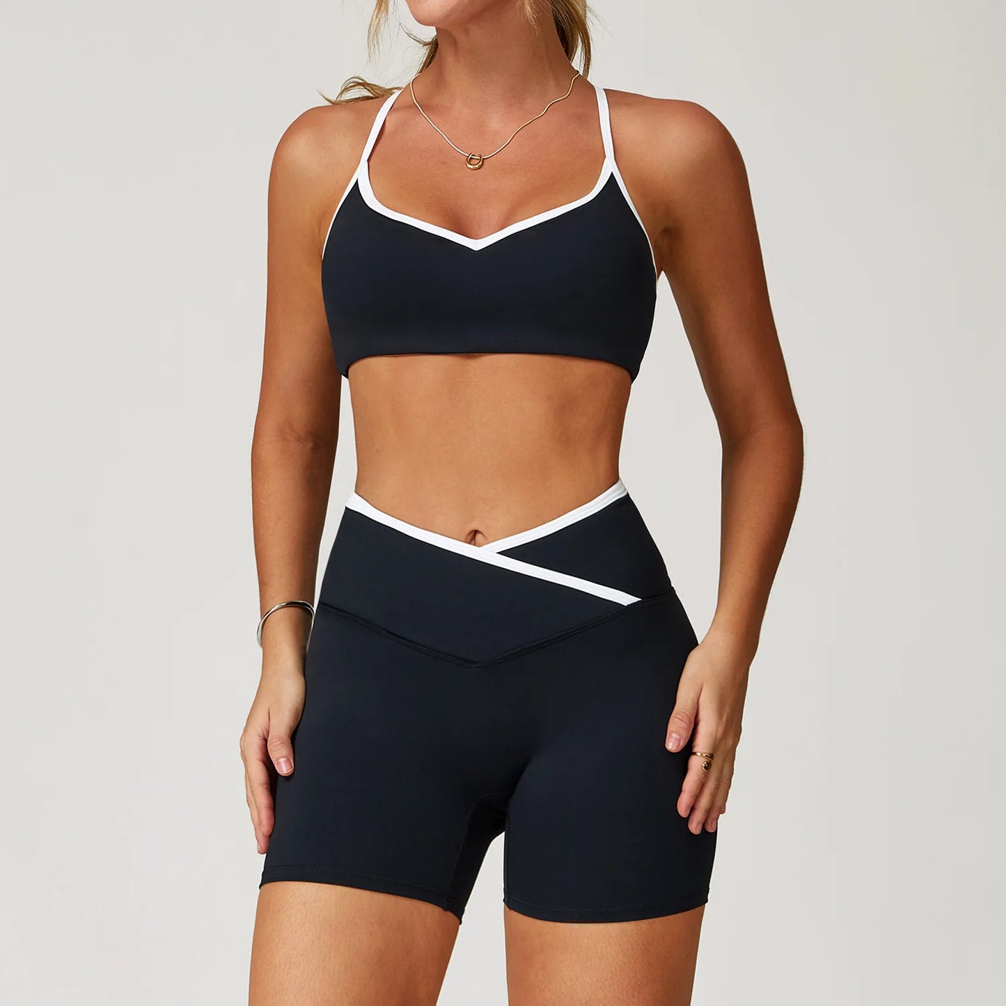 Conjunto Fitness Feminino 2 Peças Flare | Top e Calça Cintura Alta