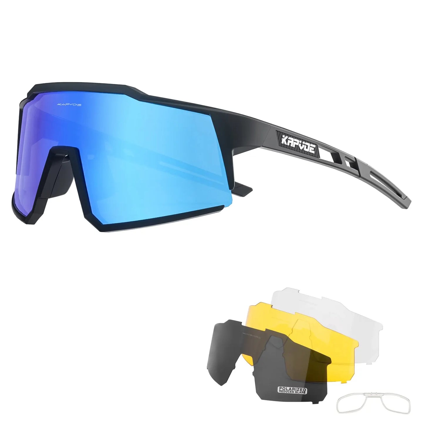 Óculos de Ciclismo Kapvoe Polarizados UV400 – Leves e Ideais para MTB e Estrada