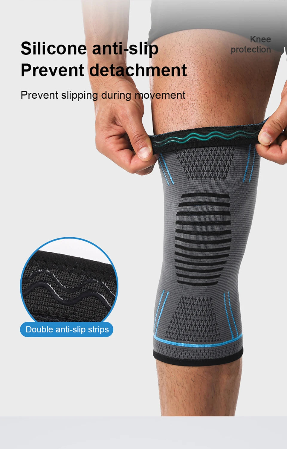 Joelheira Esportiva de Compressão Alta Elasticidade | Proteção, Absorção de Impacto e Suporte para Treinos e Esportes