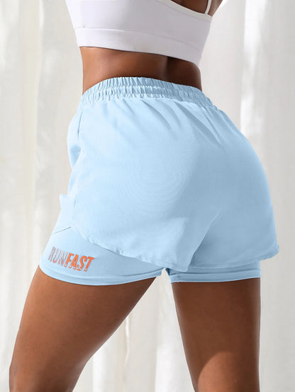 Shorts Feminino Cintura Alta Fitness 2 em 1 – Conforto e Estilo para Treino e Corrida