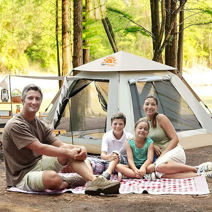 Barraca Automática Portátil para 4 Pessoas | Camping, Trilha e Proteção com Cobertura Impermeável