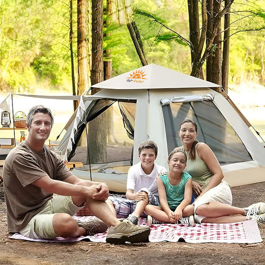 Barraca Automática Portátil para 4 Pessoas | Camping, Trilha e Proteção com Cobertura Impermeável