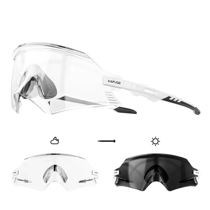 Óculos de Ciclismo KPV Fotocromático UV400 para Bike, Corrida
