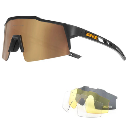 Óculos de Ciclismo Kapvoe Polarizados UV400 – Leves e Ideais para MTB e Estrada