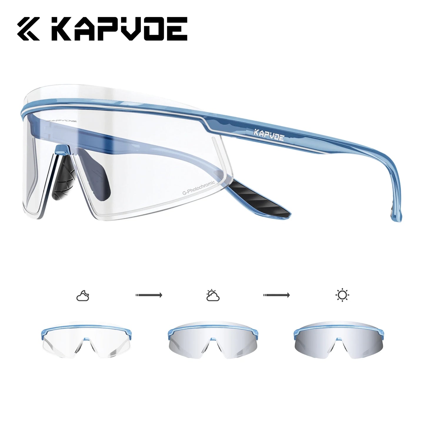 Óculos Esportivo KAPVOE UV400 para Corrida, Ciclismo e Esportes