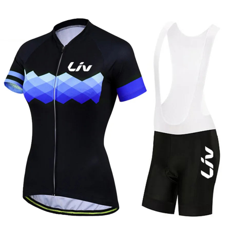 Conjunto Feminino de Ciclismo LIV  | Camisa e Bermuda MTB para Bike, Speed e Mountain Bike