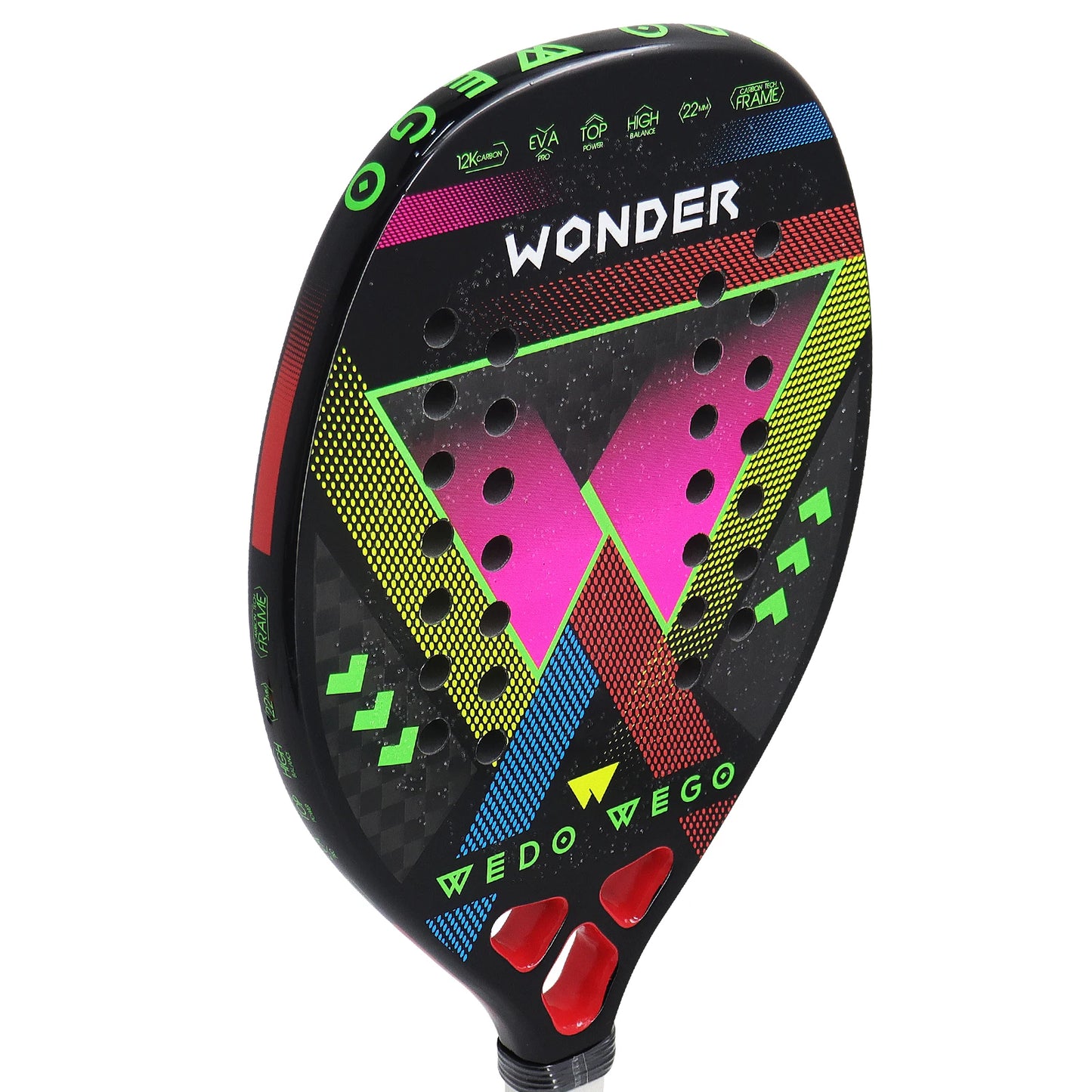 Raquete de Beach Tennis Carbono FC, 3K, 12K, 18K Máximo Controle