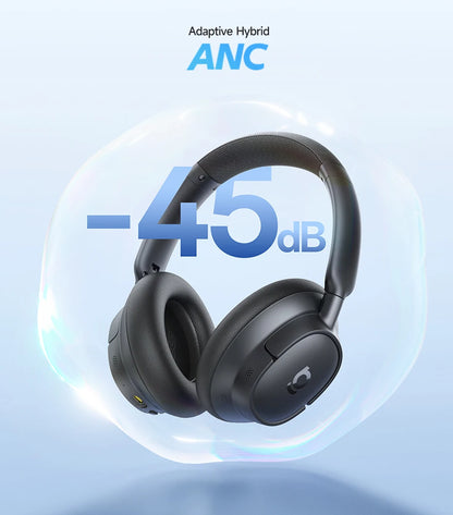 Fones sem fio com cancelamento de ruído híbrido adaptativo