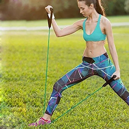 Kit Faixas Elásticas de Resistência com Pegadores | Treino Muscular, Academia em Casa e Exercícios Funcionais