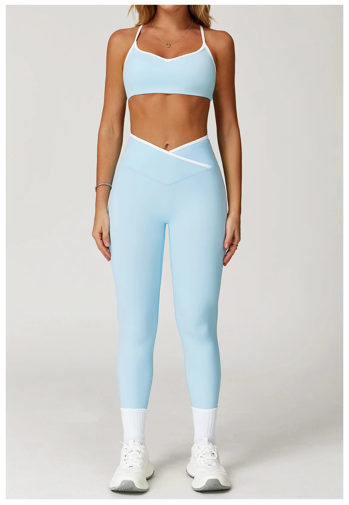 Conjunto Fitness Feminino 2 Peças Flare | Top e Calça Cintura Alta