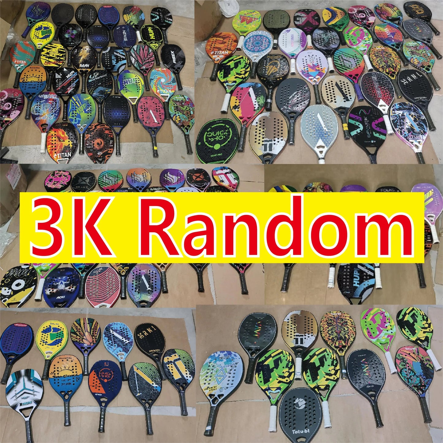 Raquete de Beach Tennis Carbono FC, 3K, 12K, 18K Máximo Controle