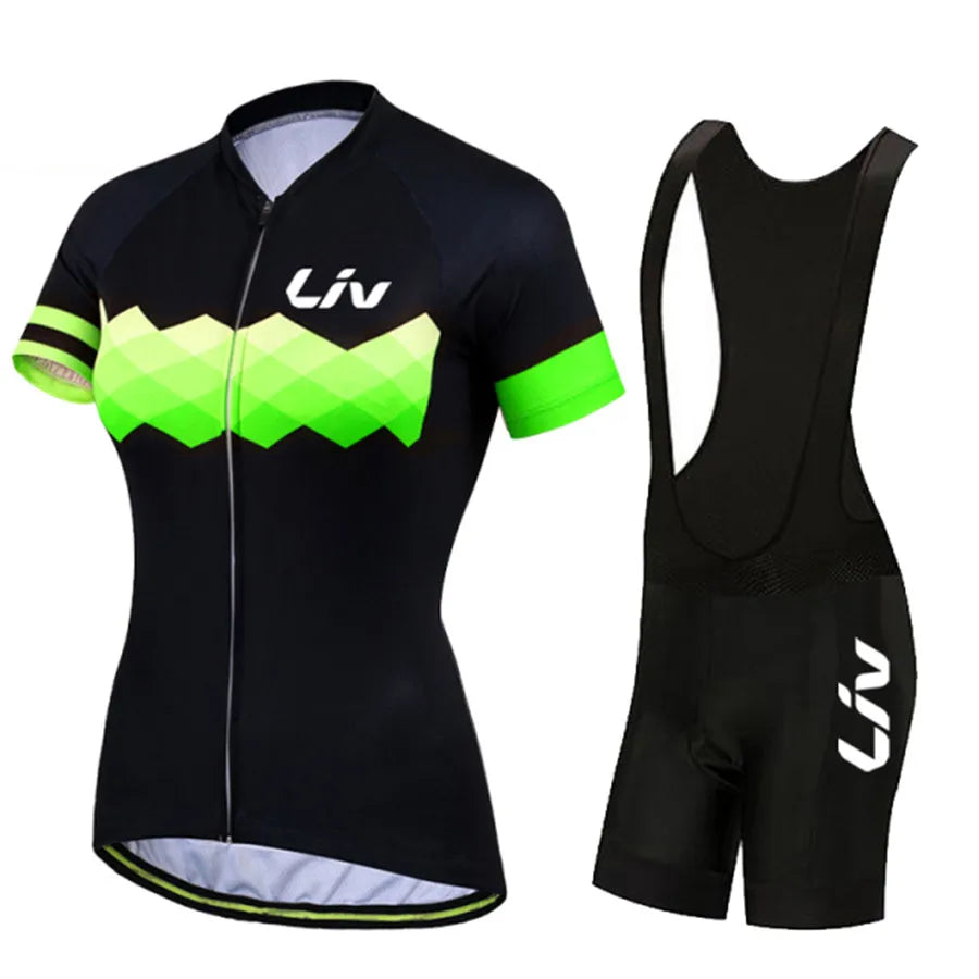 Conjunto Feminino de Ciclismo LIV  | Camisa e Bermuda MTB para Bike, Speed e Mountain Bike