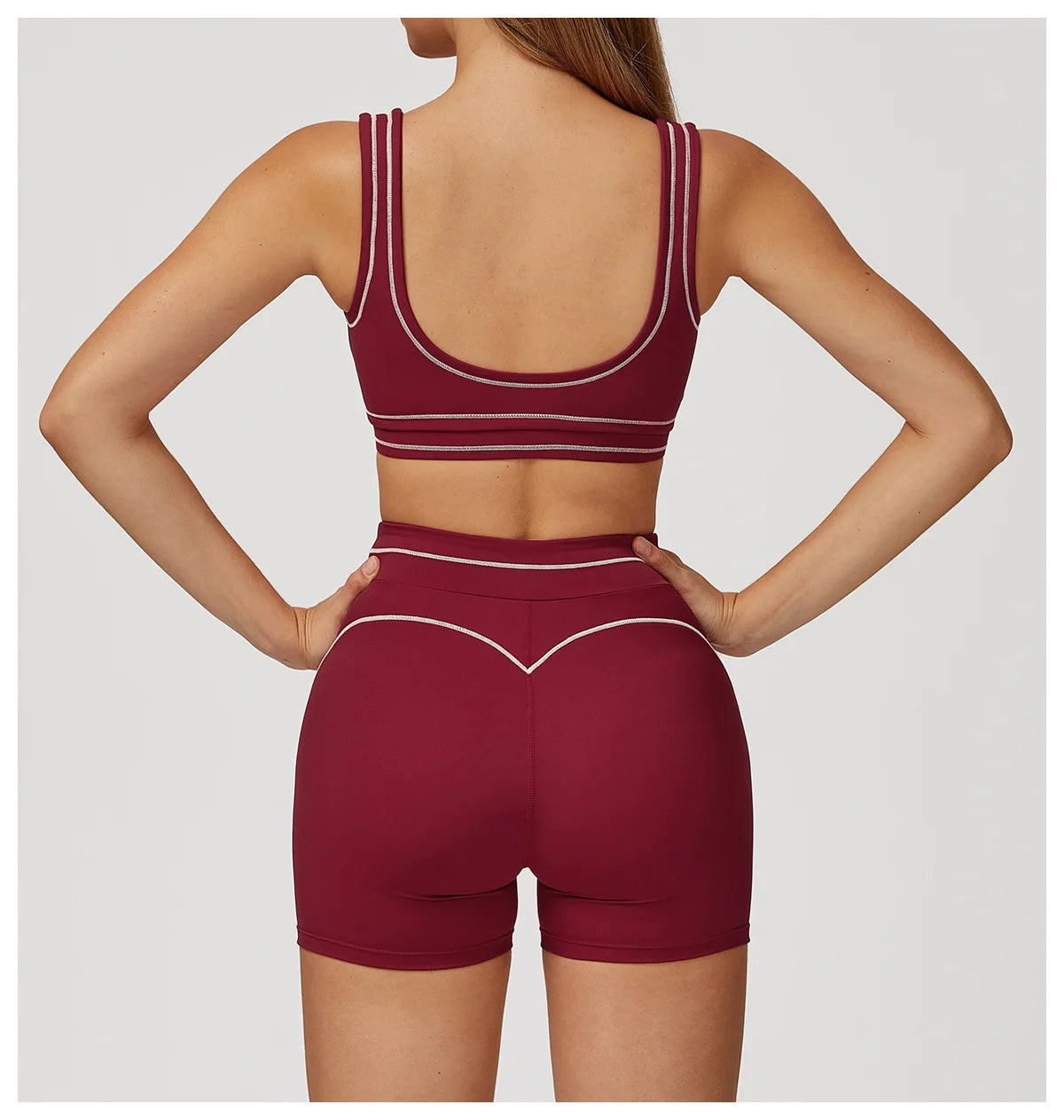 Conjunto Fitness Feminino 2 Peças | Top Esportivo e Shorts Cintura Alta