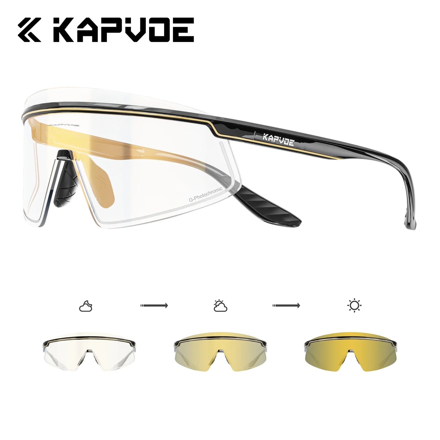 Óculos Esportivo KAPVOE UV400 para Corrida, Ciclismo e Esportes