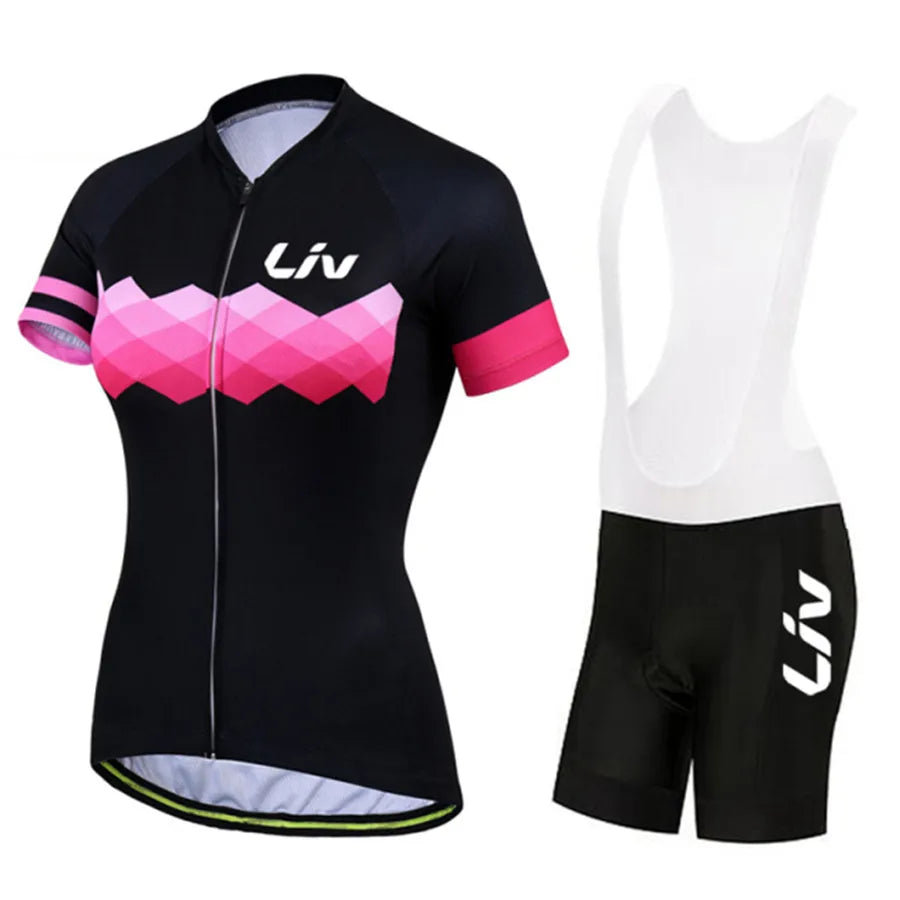 Conjunto Feminino de Ciclismo LIV  | Camisa e Bermuda MTB para Bike, Speed e Mountain Bike